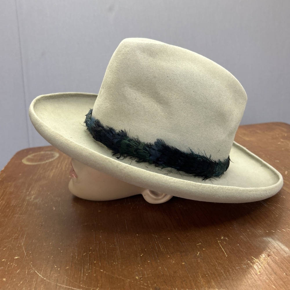 Vintage 70s Stetson 4X Beaver Cowboy Hat 6 3/4 Silverbelly Sheplers USA